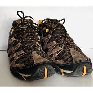 Merrill Sz 8.5 Unisex Alverston Brown Suede Fabric Hiking Trail Athletic Boot